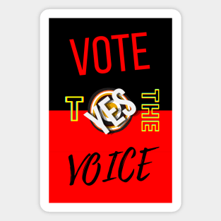 Vote Yes To The Voice Indigenous Voice To Parliament Contrast Colors Magnet